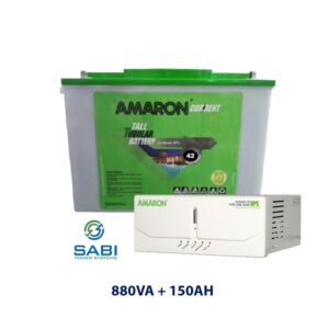 Amaron 880VA Sinewave Home UPS Inverter with Amaron Current 150AH Tall Tubular 42 Months Warranty Combo