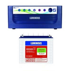 Luminous 1050VA Sinewave Home Inverter +150AH Tubular Battery Combo for Home