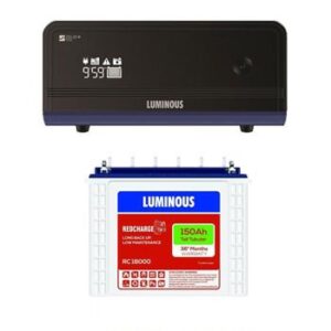Luminous 1100VA Sinewave Home UPS + 150AH Tubular Battery Combo