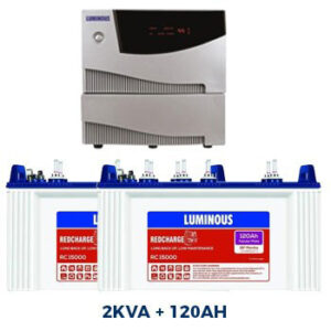 Luminous Cruze 2KVA Sinewave Inverter + 120AH Double Tubular Battery Combo