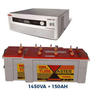 Exide 1450VA UPS Sinewave Inverter and Double 150AH Short Tubular Battery Combo