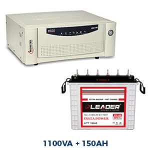 Microtek SEBZ 1100VA + Leader 150AH Inverter Battery Combo